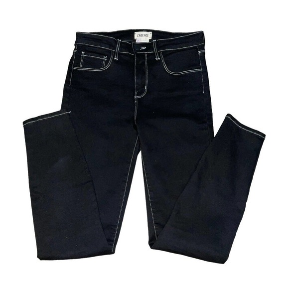 L'Agence Mid-Rise Skinny Leg Jeans Black Sz. XS / 25 - Picture 1 of 14